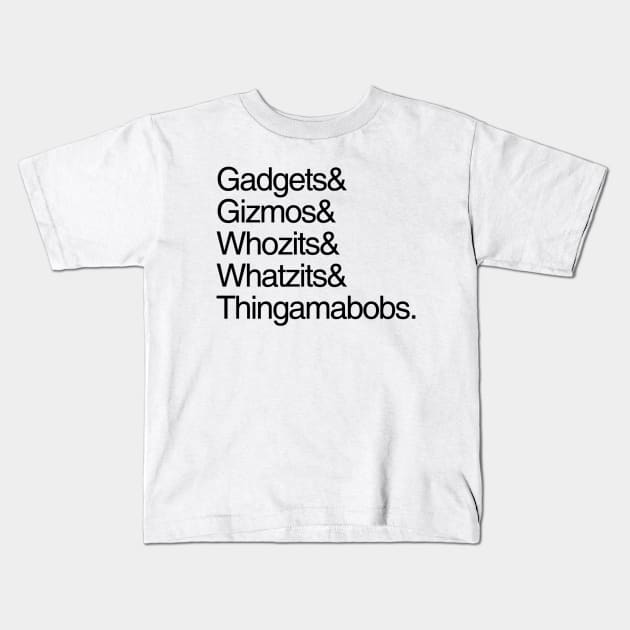 Gadgets and Gizmos Kids T-Shirt by FandomTrading